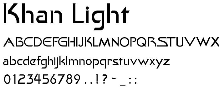 Khan Light font
